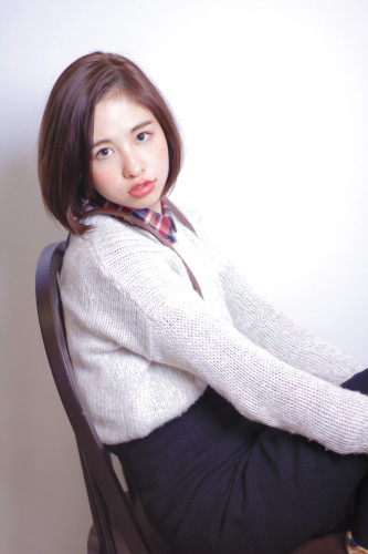 簡単スタイリングのストレートのボブスタイル【ひろおかさえ】