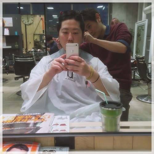 原宿ヘイケルの店長【マナベリョウタロウ】さんをカットしたある日の夕方IMG_1386