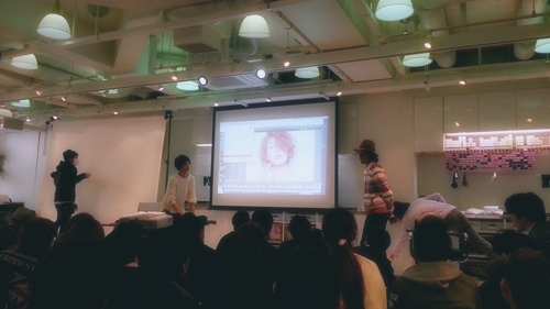 2015年最初の東京ブレンドセミナー Tierra三笠さんのヘアメイク&Zacc増渕さんのメイク(2015・2・15)42