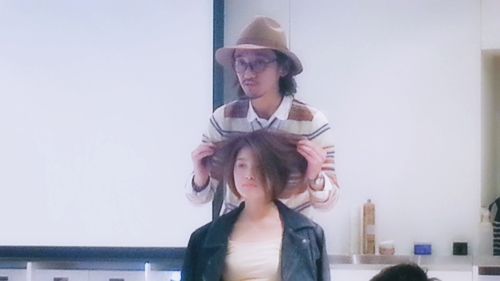 2015年最初の東京ブレンドセミナー Tierra三笠さんのヘアメイク&Zacc増渕さんのメイク(2015・2・15)25