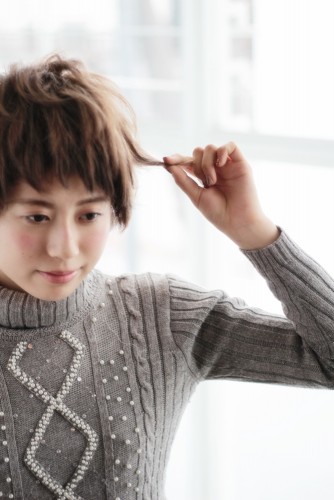ショートヘアの乾かし方とスタイリング方法【ゆっとふわっと柔らかい髪型を作ろう】14