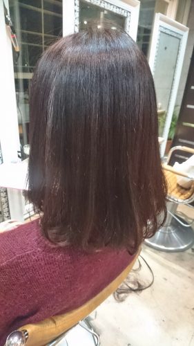 3ヵ月間色落ちしない黒染めをブリーチ無しで6トーンのコゲ茶に明るくする06